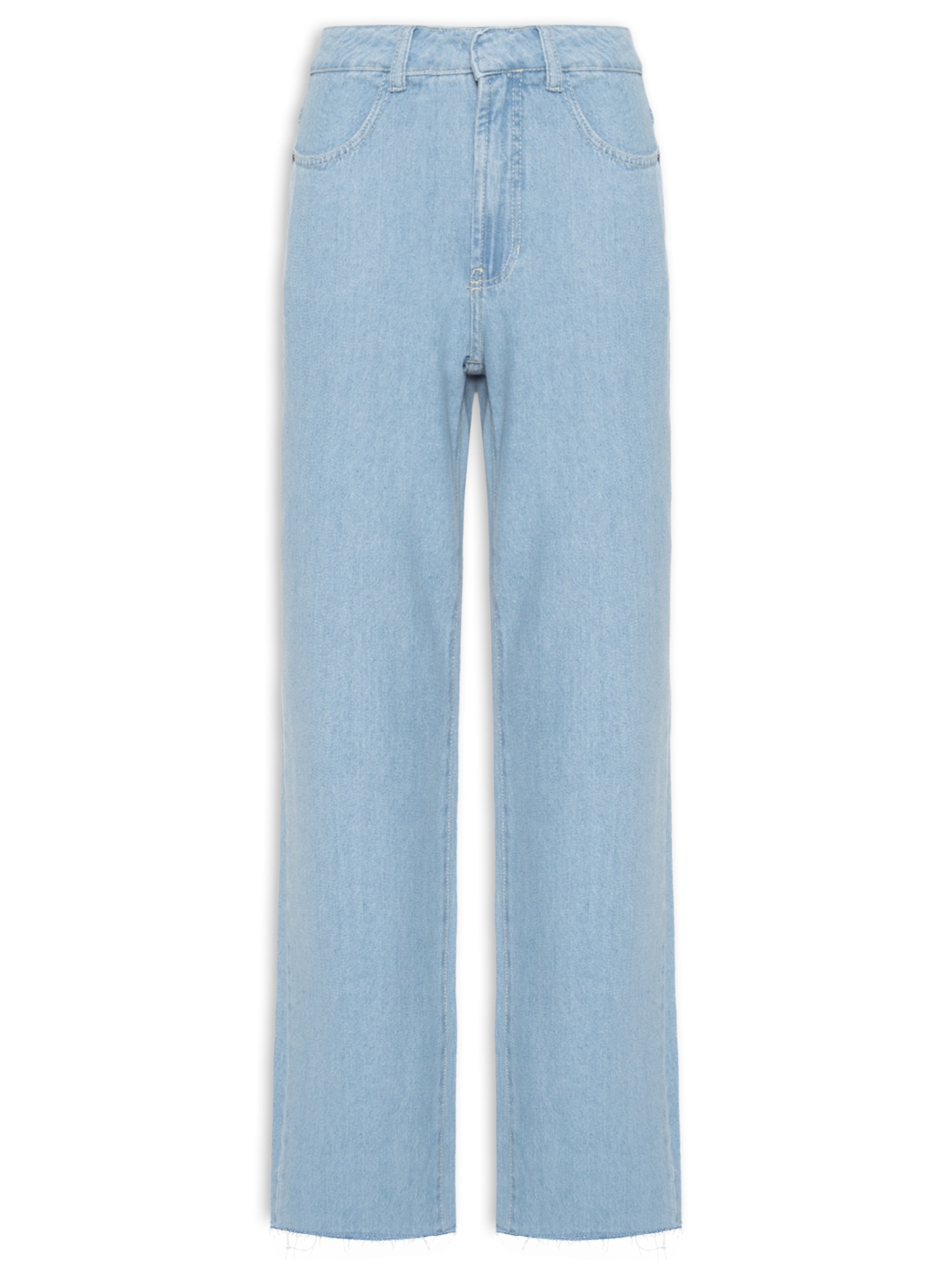 Calça Feminina Jeans Reta Média Azul Dress To