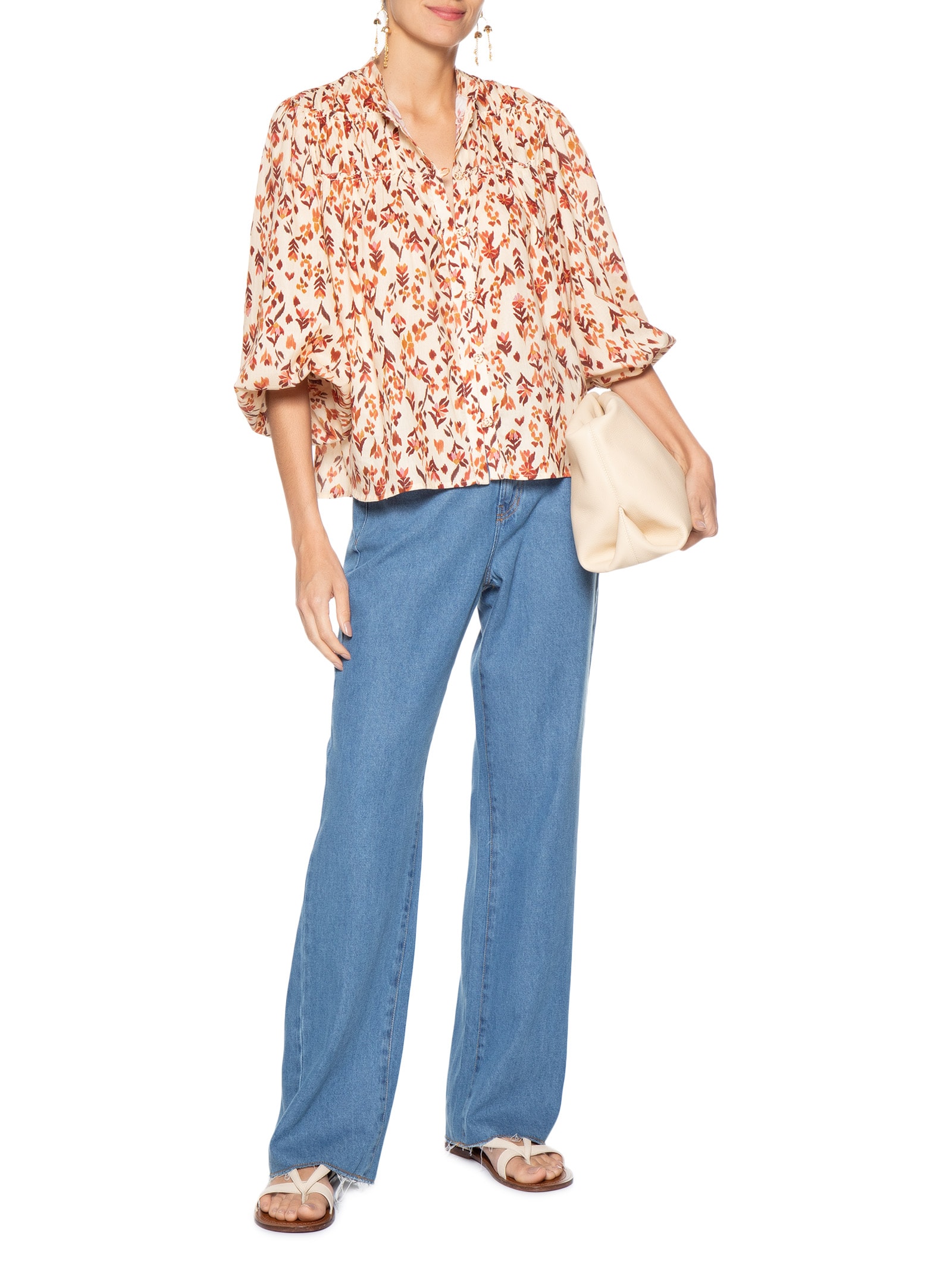 Calça Feminina Jeans Reta Oceano Azul Dress To