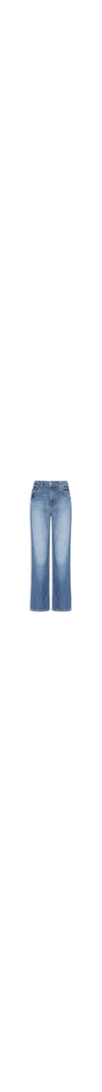 Calça Feminina Jeans Reta Pala Diferenciada - Azul