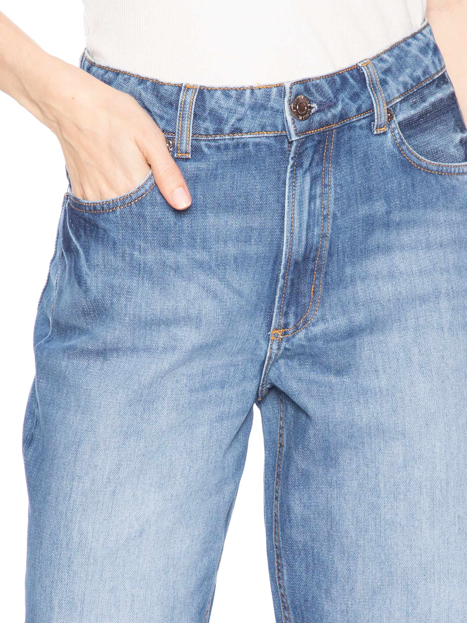 Calça Feminina Jeans Reta Pala Diferenciada Azul Animale Jeans
