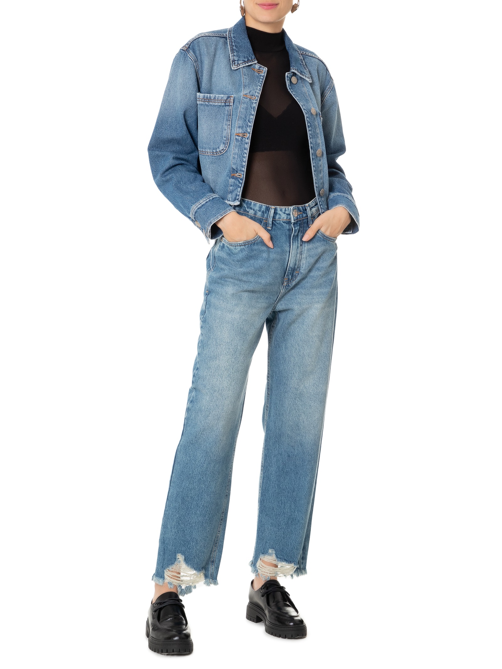 Jeans Moda Feminina Rock Estilo Rock Anos Look Inspirado Nos Anos