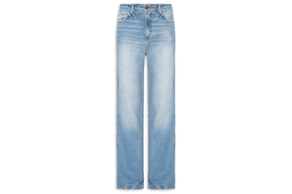 Calça Feminina Jeans Reta Super High - Azul