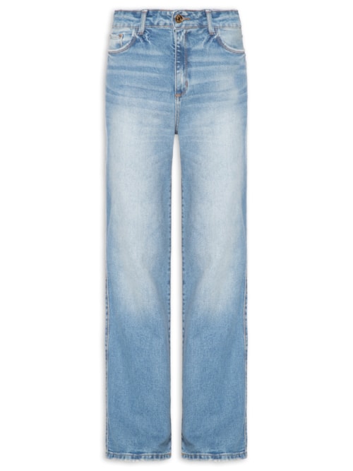 Calça Feminina Jeans Reta Super High – Azul