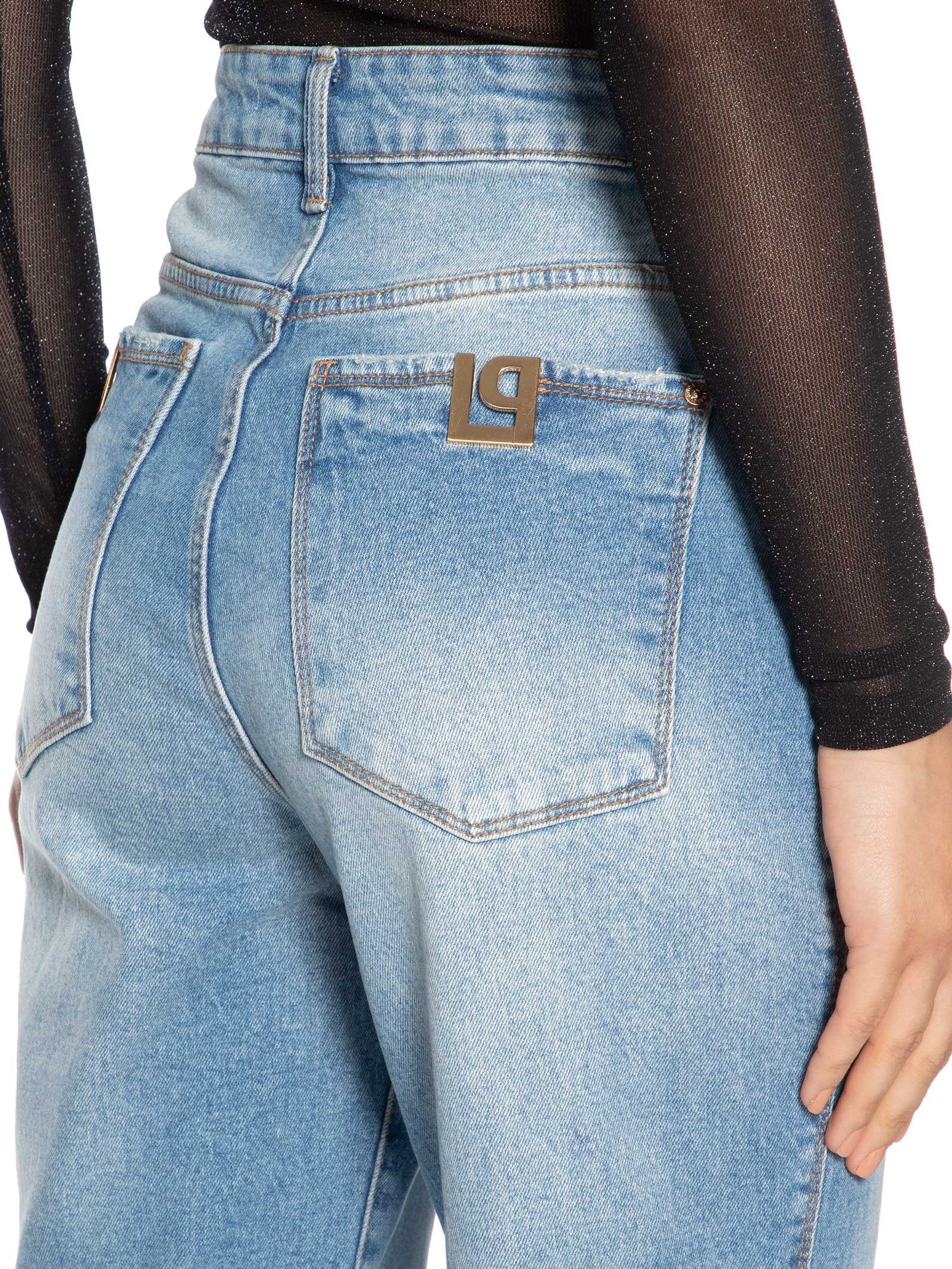 Calça Feminina Jeans Reta Super High Azul Lança Perfume