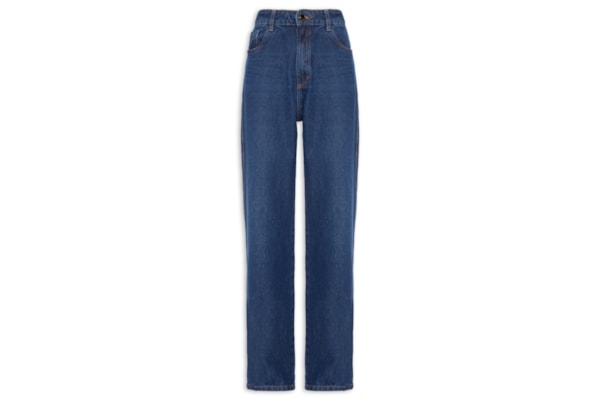 Calça Feminina Jeans Reta Super High - Azul
