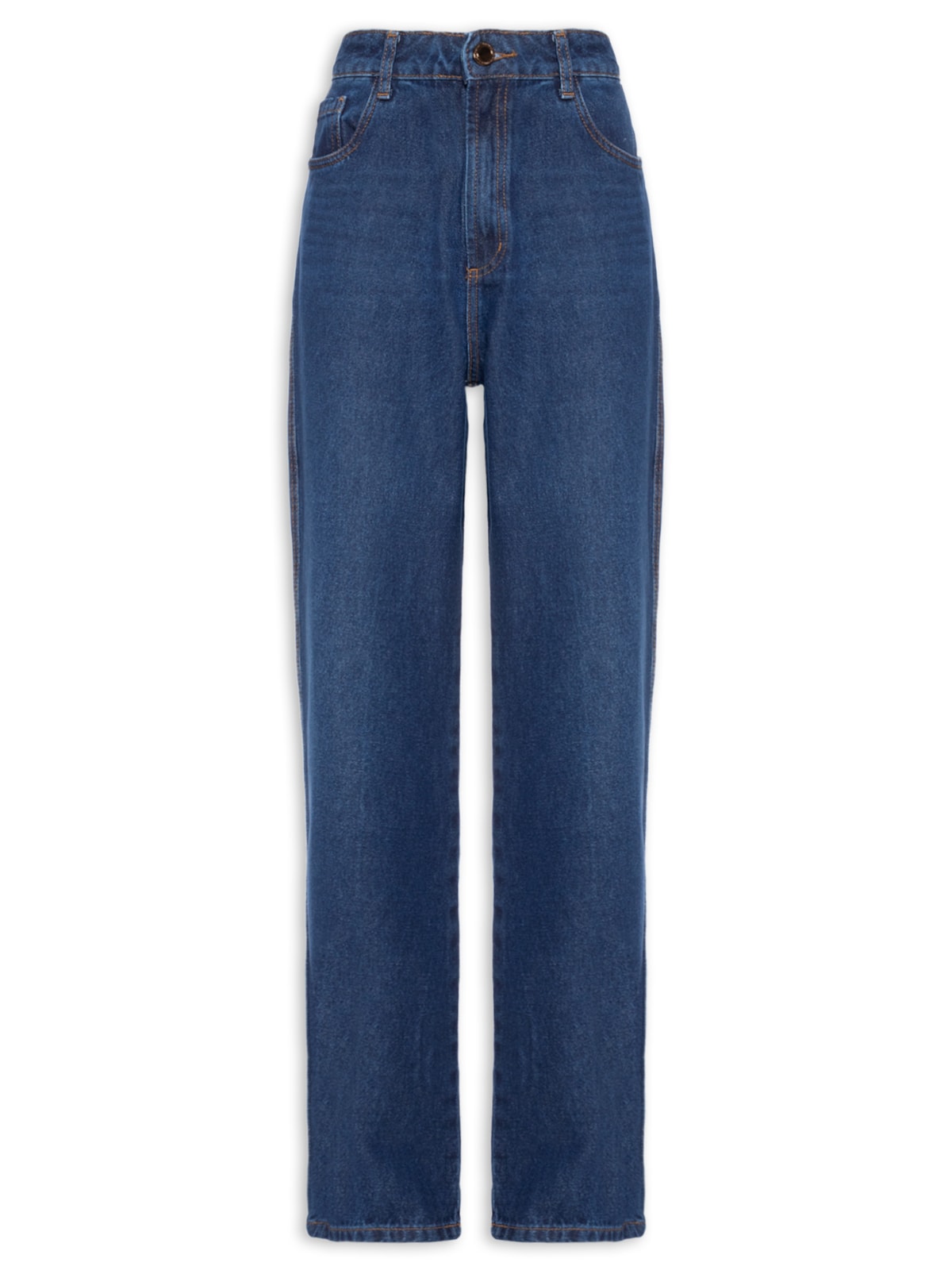 Vista 2 Calça Feminina Jeans Reta Super High AZUL AZUL