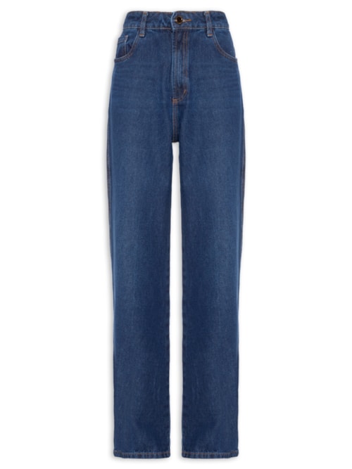 Calça Feminina Jeans Reta Super High – Azul