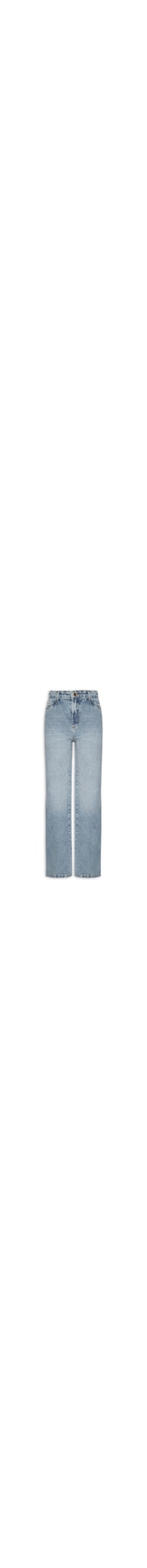 Calça Feminina Jeans Reta Super High - Azul