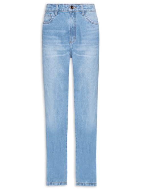 Calça Feminina Jeans Reta Super High - Azul
