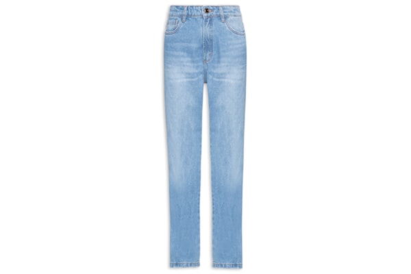 Calça Feminina Jeans Reta Super High - Azul