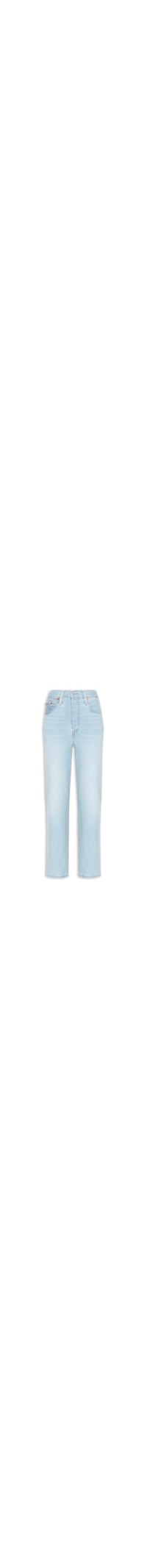 Calça Feminina Jeans Ribcage Straight Ankle - Azul