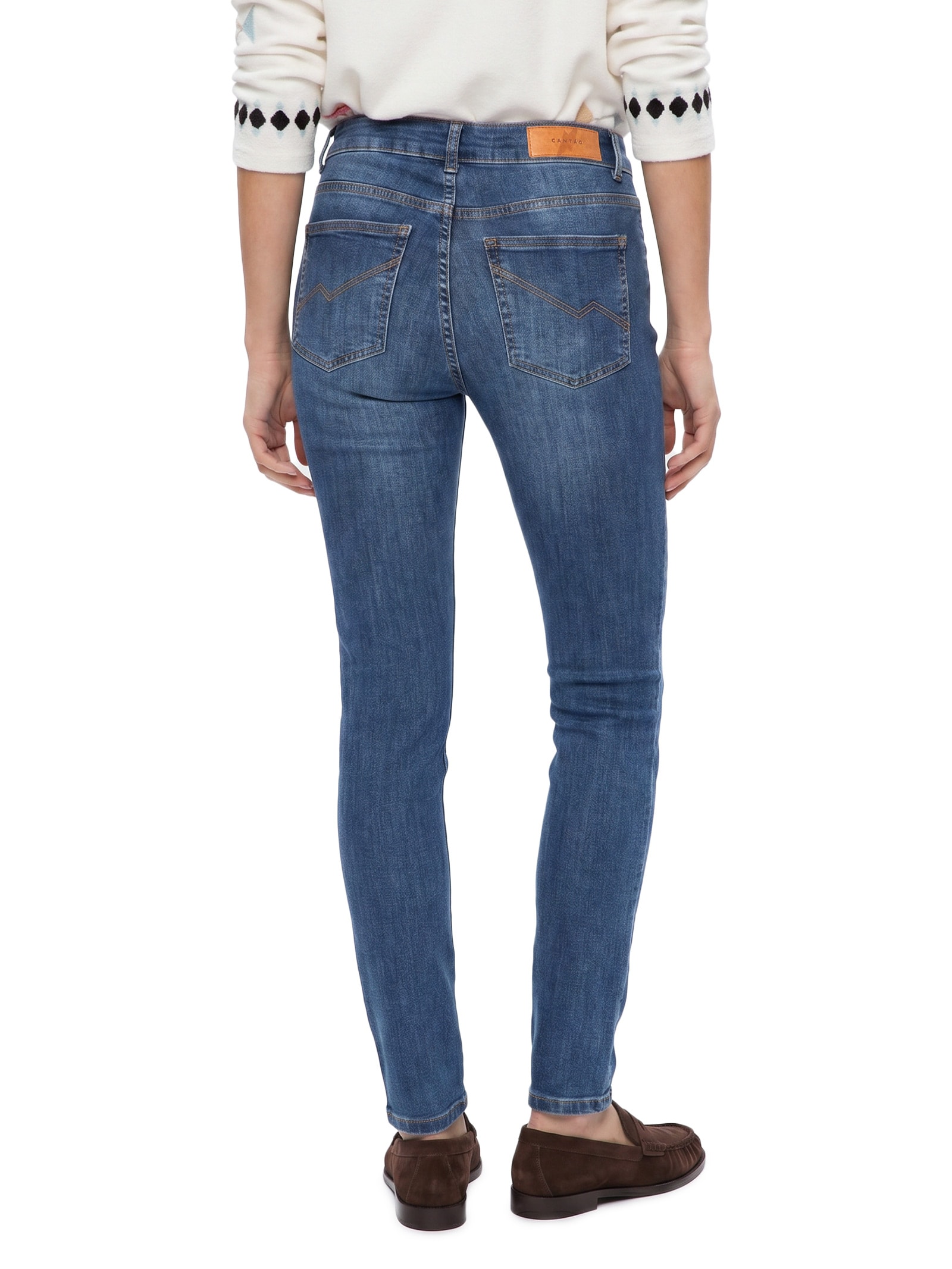 Calça Feminina Jeans Skinny 1967 Azul Cantão