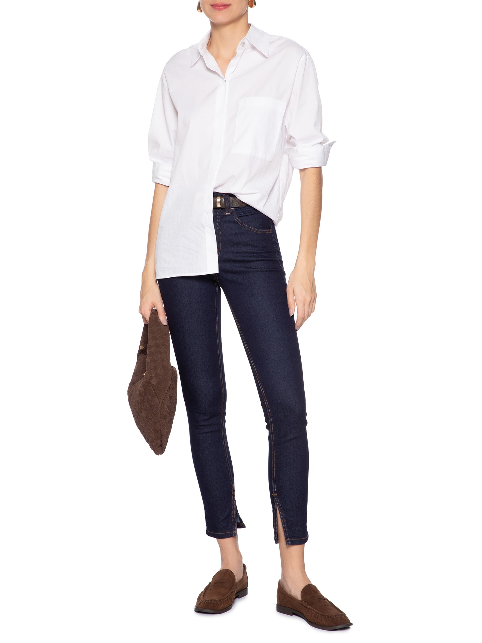 Calça Feminina Jeans Skinny Azul Basiq