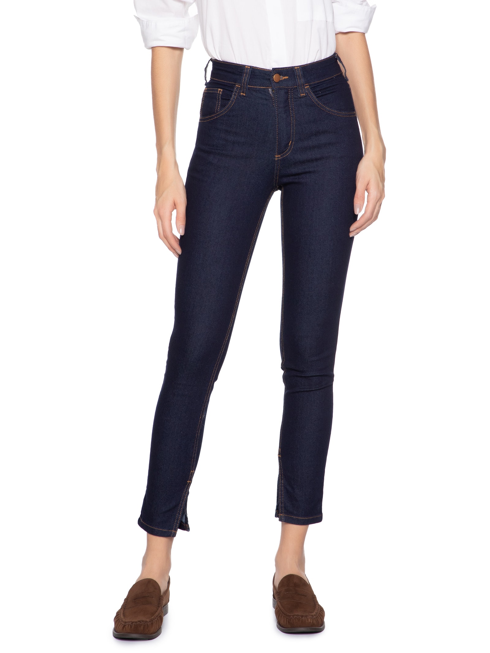 Calça Feminina Jeans Skinny Azul Basiq