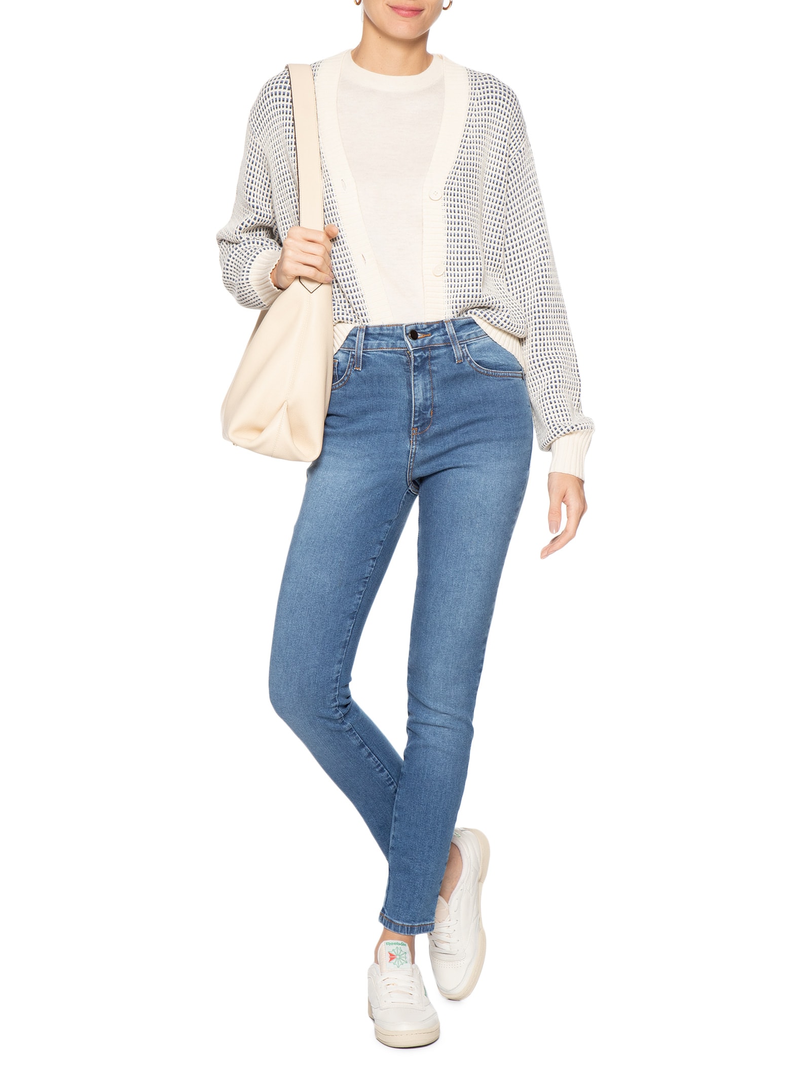 Calça Feminina Jeans Skinny Azul Basiq