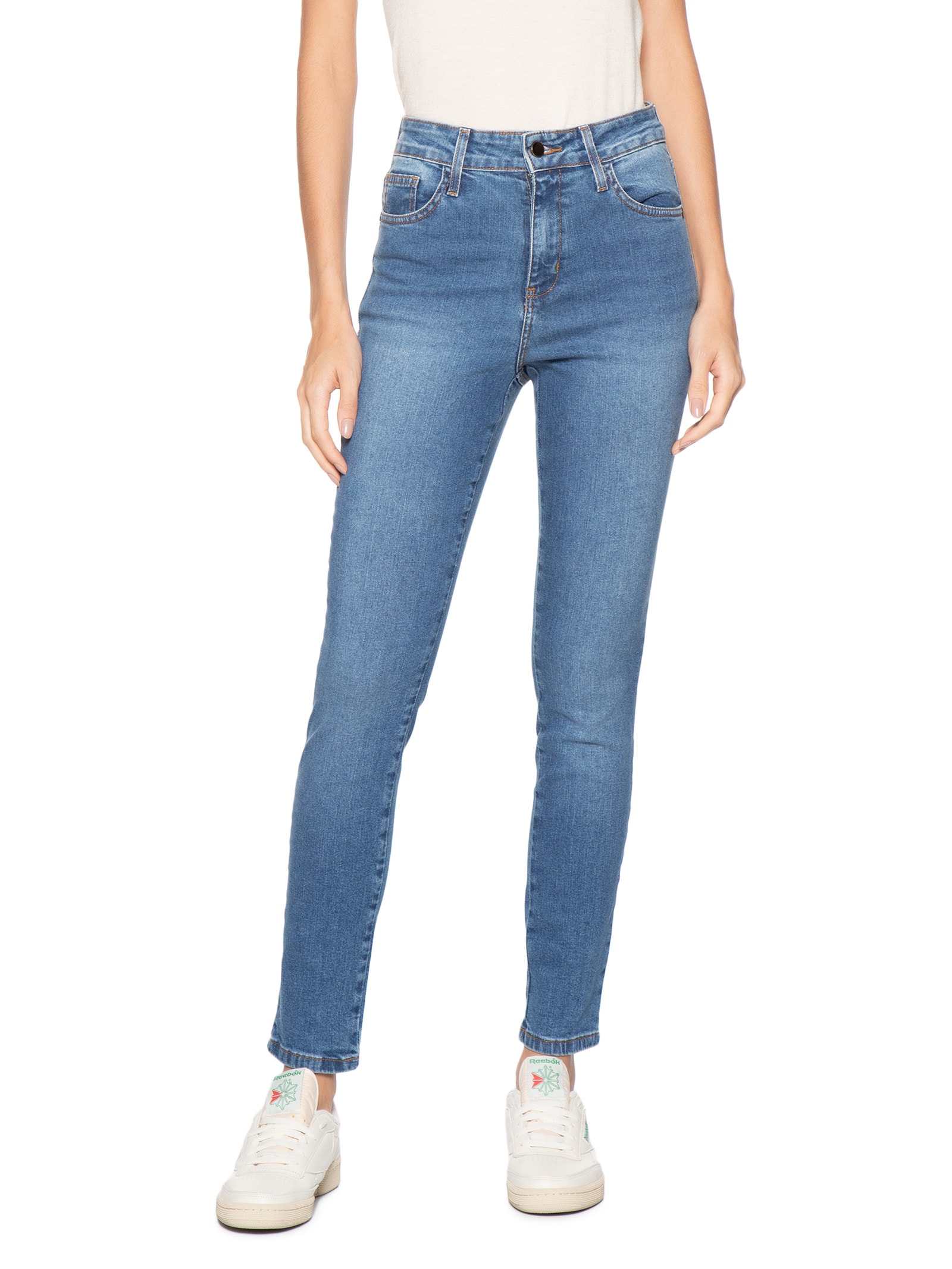 Calça Feminina Jeans Skinny Azul Basiq