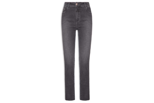 Calça Feminina Jeans Skinny Barra A Fio - Preto