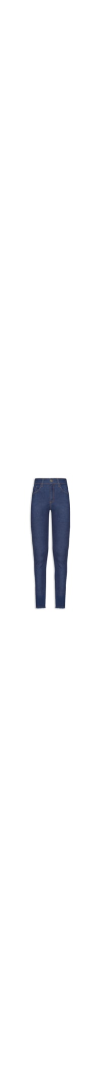 Calça Feminina Jeans Skinny Barra Desfiada - Azul