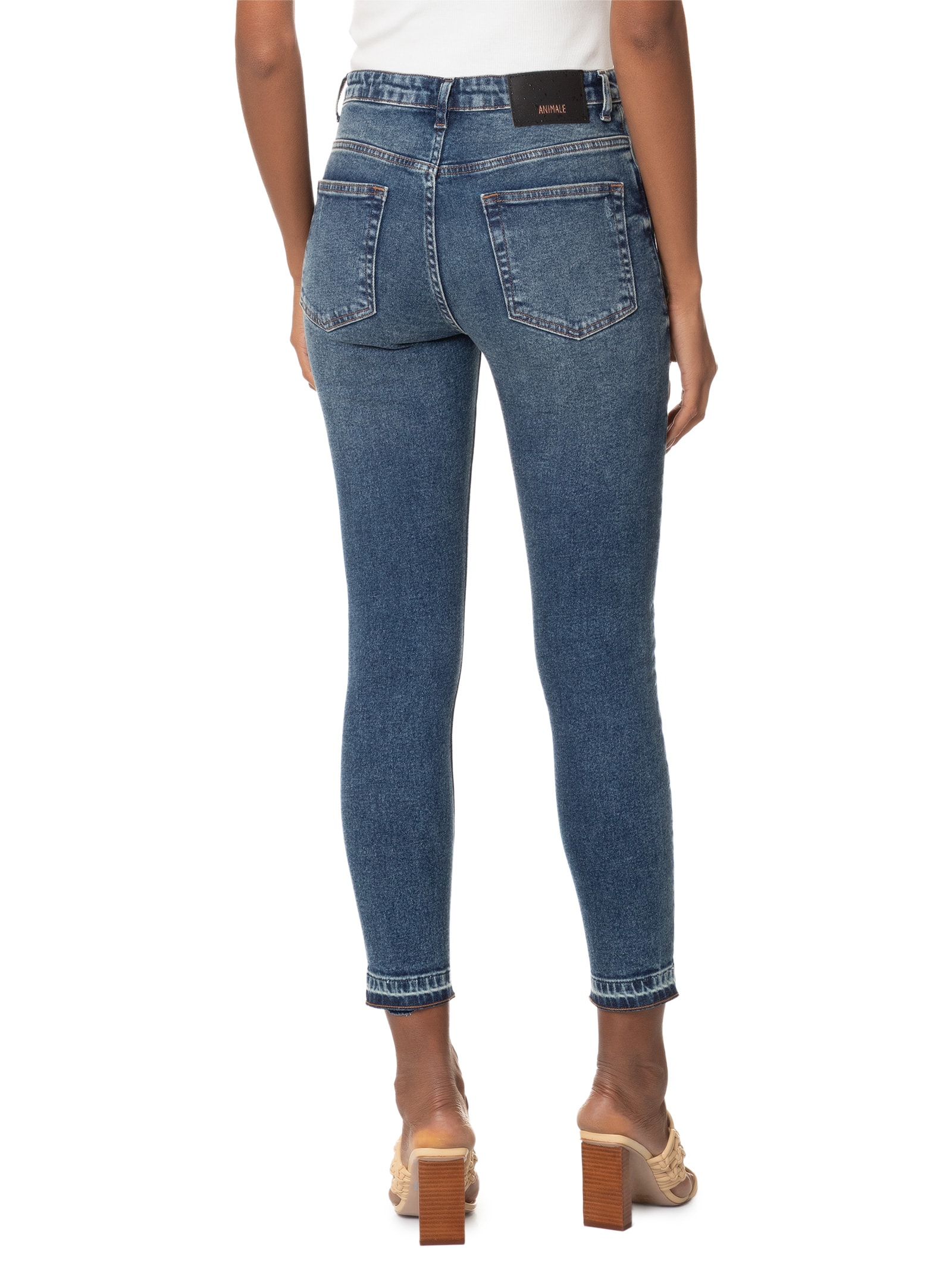 Calça Feminina Jeans Skinny Basic Azul Animale