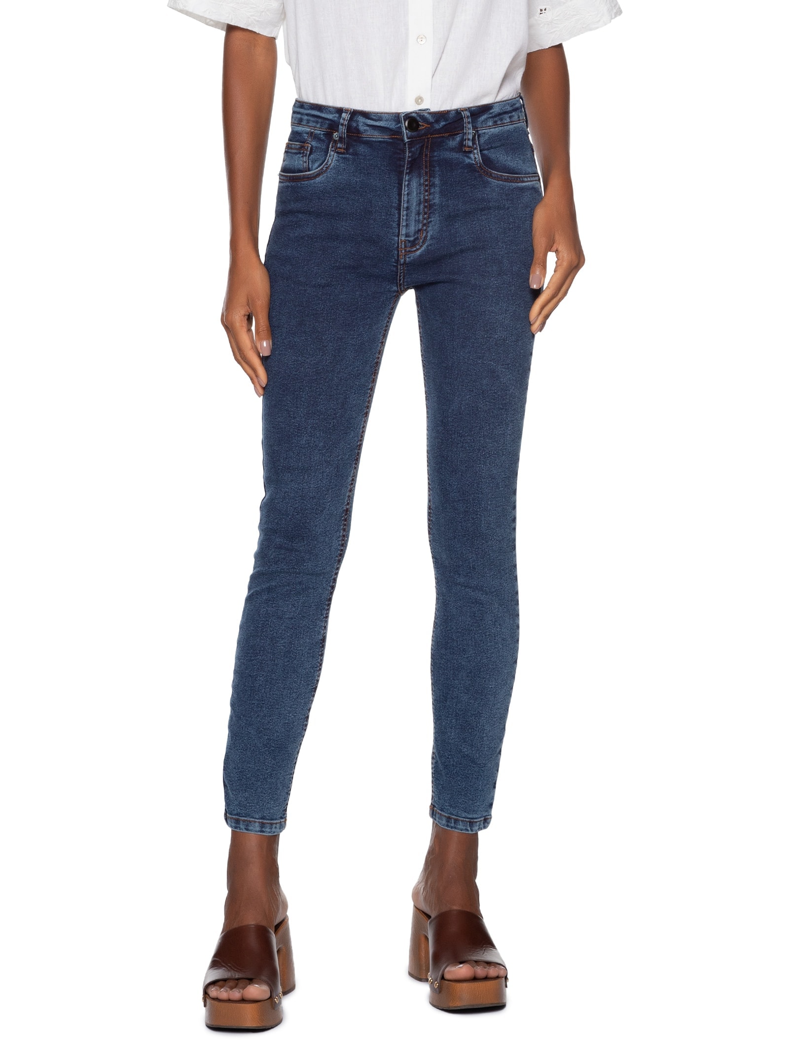 Calça Feminina Jeans Skinny Basic Azul Animale
