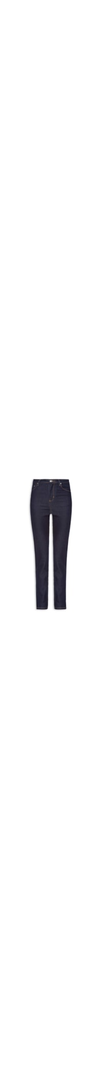 Calça Feminina Jeans Skinny Basic High Amaciado - Azul