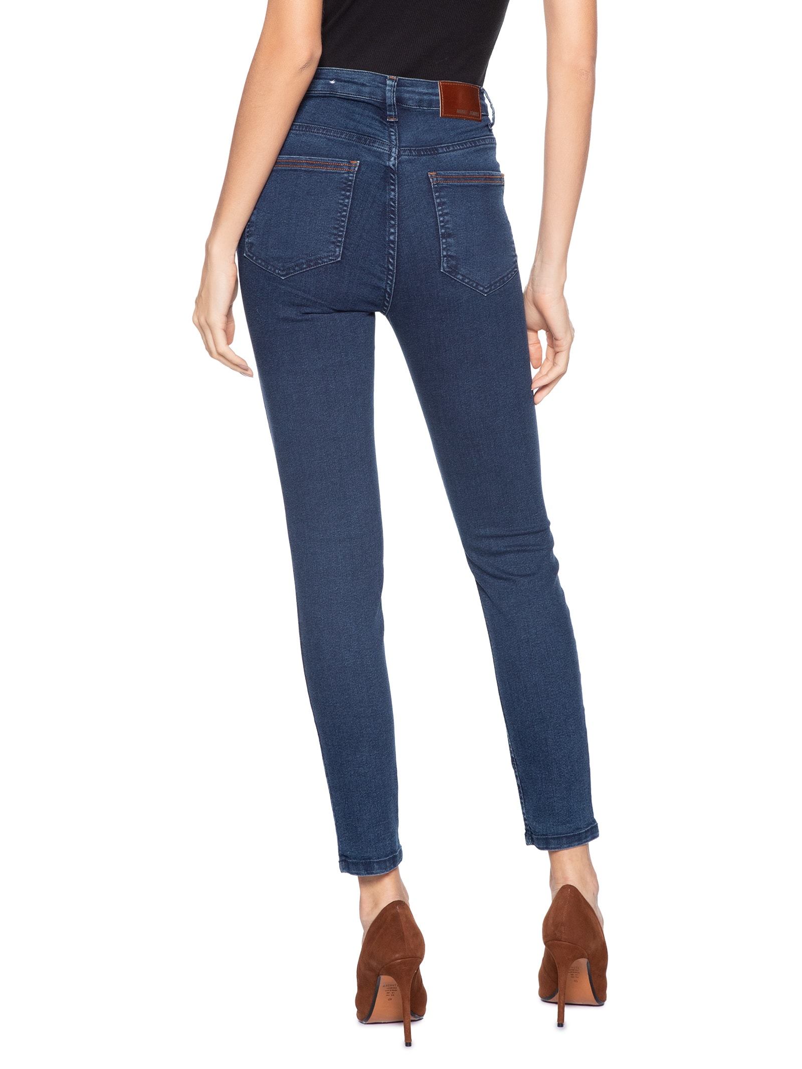 Calça Feminina Jeans Skinny Basic High Azul Animale Jeans