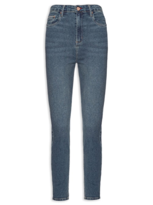 Calça Feminina Jeans Skinny Basic High Dark – Azul
