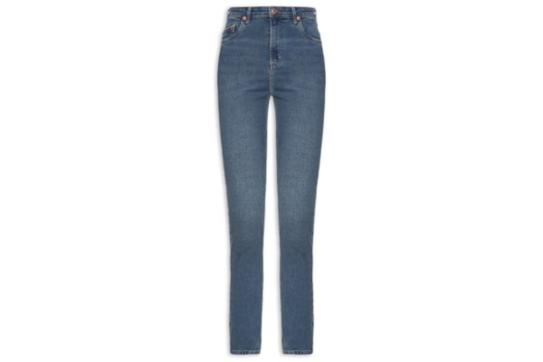 Calça Feminina Jeans Skinny Basic High Dark - Azul