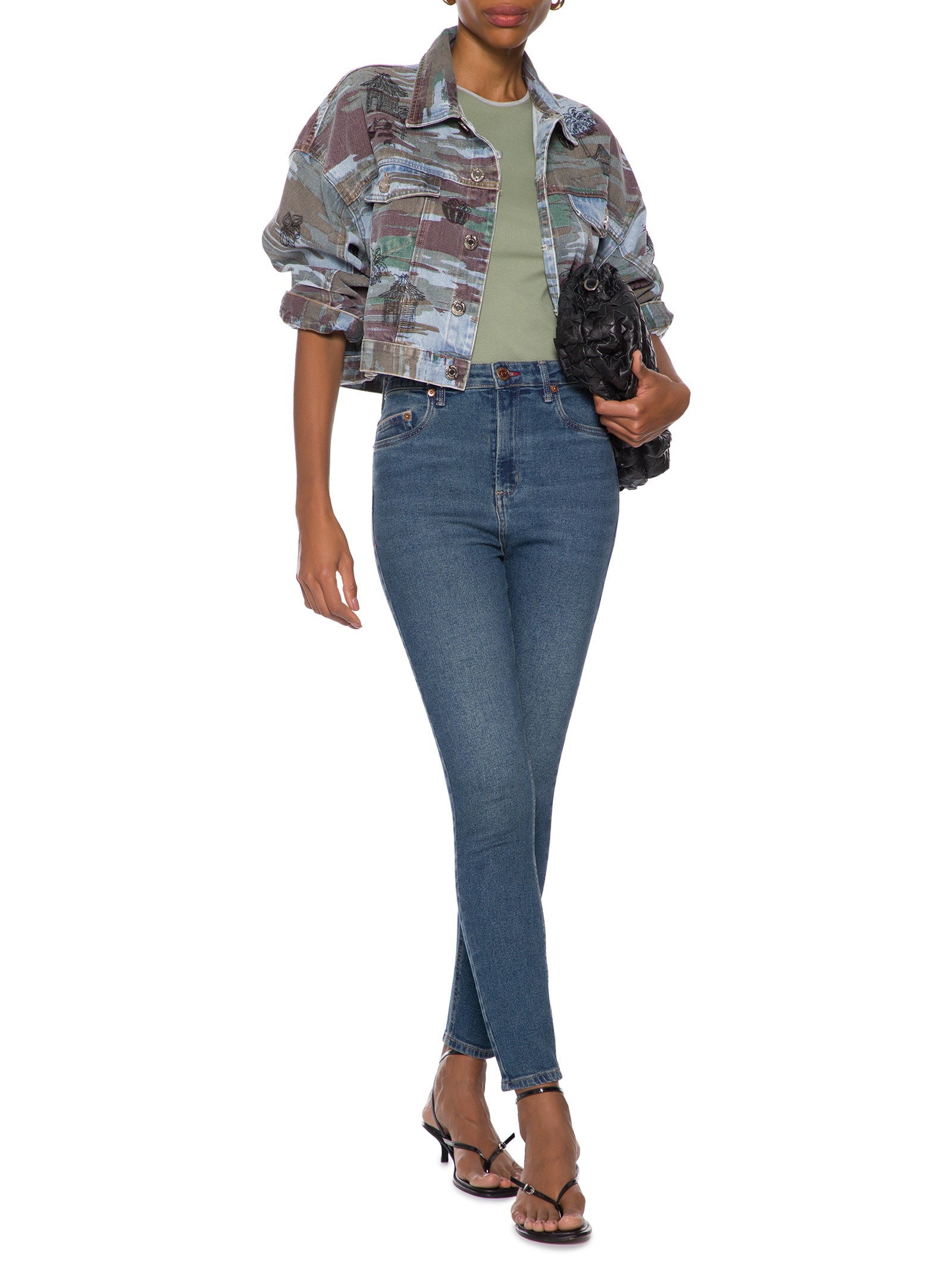 Calça Feminina Jeans Skinny Basic High Dark Azul Animale Jeans