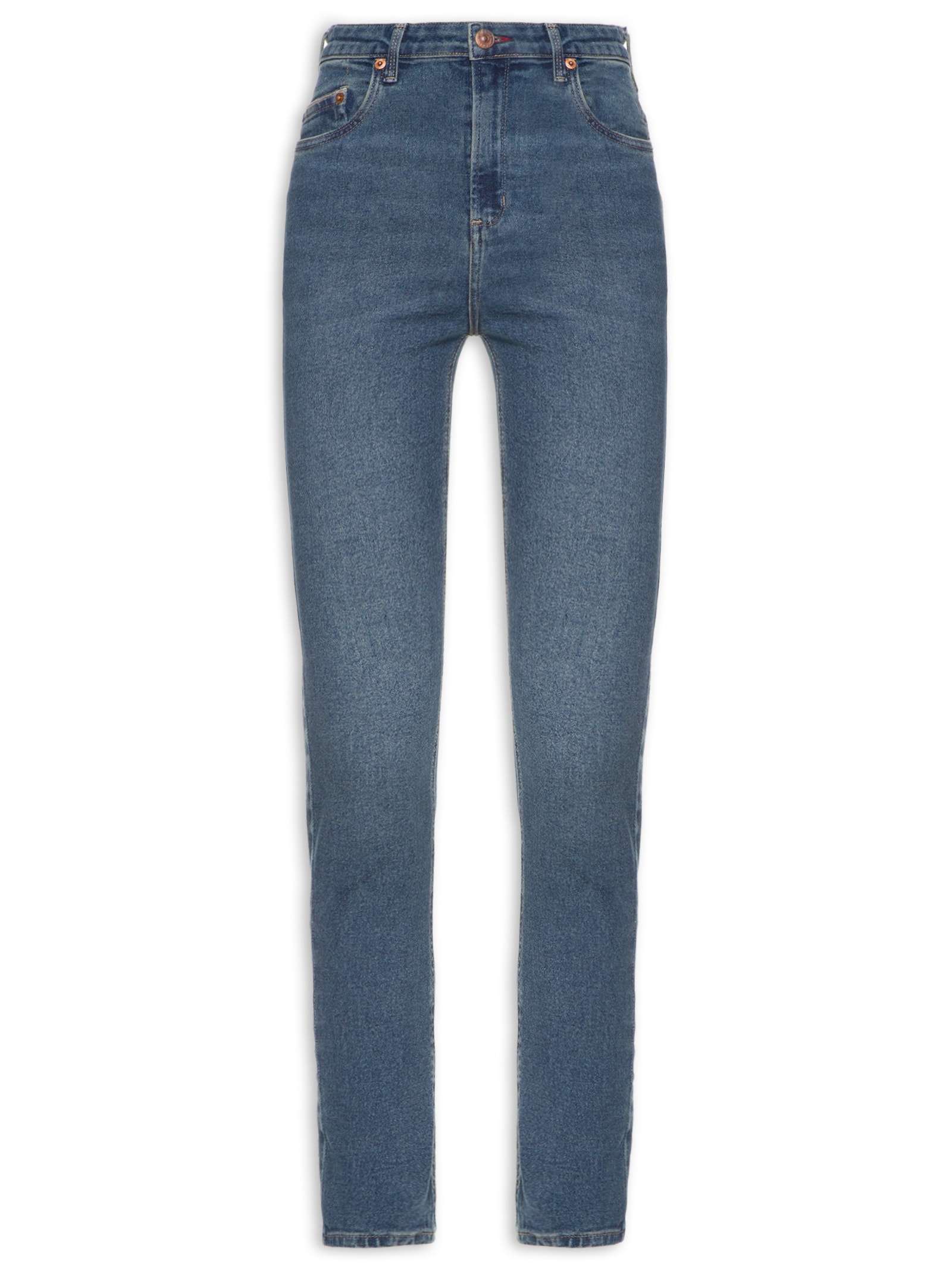 Calça Feminina Jeans Skinny Basic High Dark Azul Animale Jeans