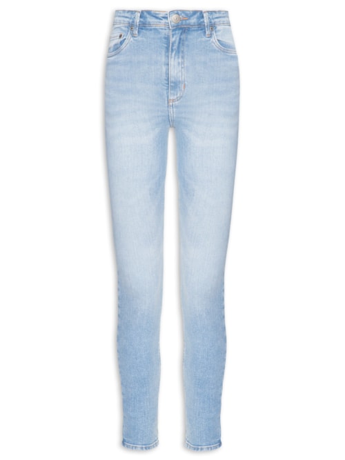 Calça Feminina Jeans Skinny Basic High Delave Pow – Azul