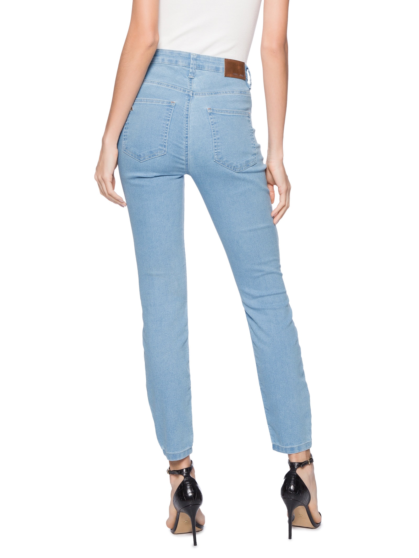 Calça Feminina Jeans Skinny Basic High Light Azul Animale Jeans