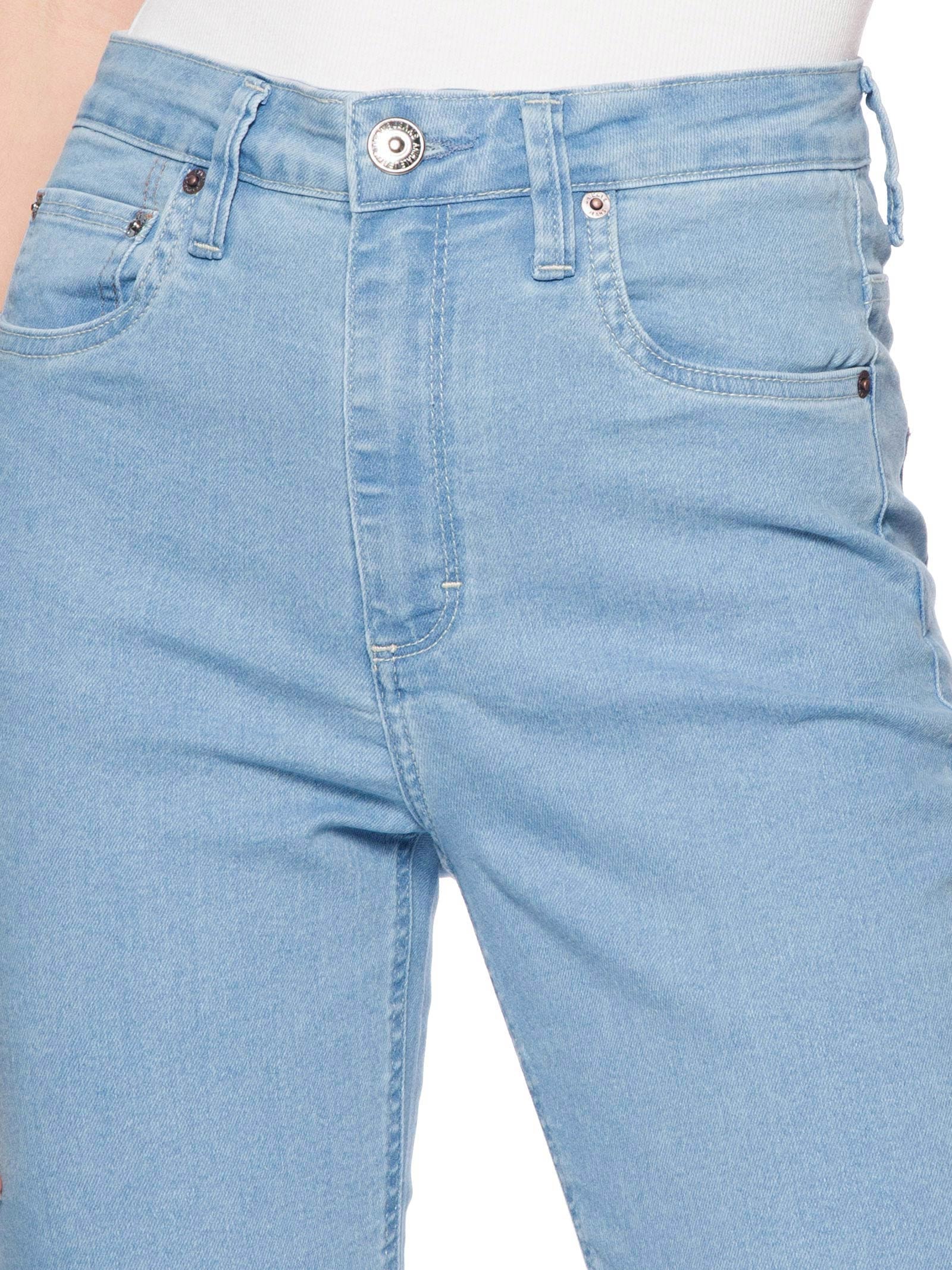 Calça Feminina Jeans Skinny Basic High Light Azul Animale Jeans