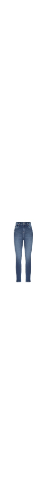 Calça Feminina Jeans Skinny Basic HIgh Puidos - Azul