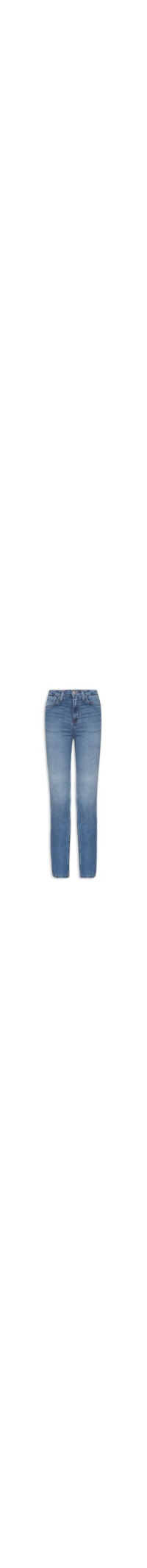 Calça Feminina Jeans Skinny Basic High Stoned - Azul