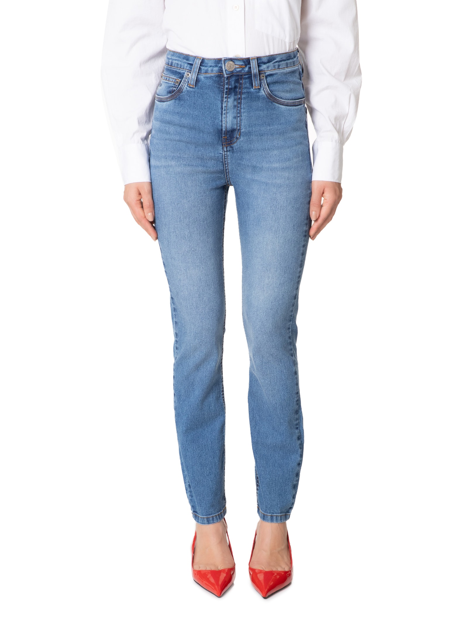 Calça Feminina Jeans Skinny Basic High Stoned Azul  Animale