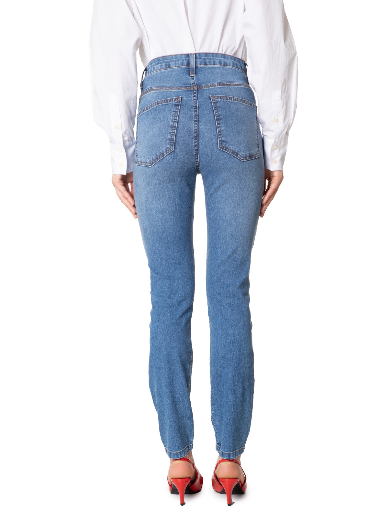 Calça Feminina Jeans Skinny Basic High Stoned Azul  Animale