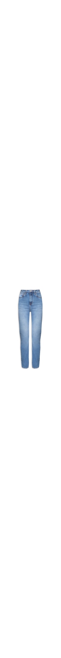 Calça Feminina Jeans Skinny Basic High Stoned - Azul