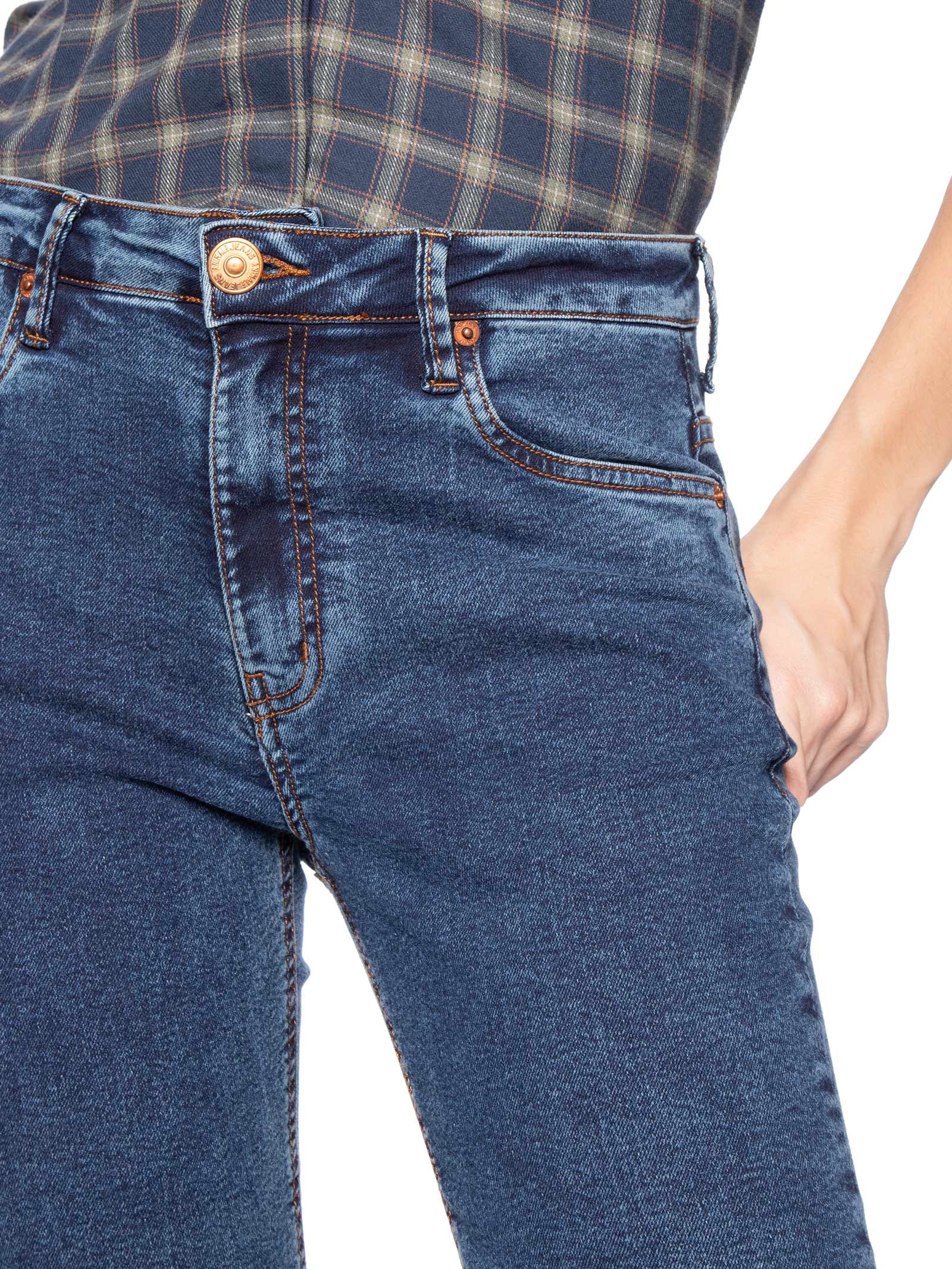 Calça Feminina Jeans Skinny Basic Midi Azul Animale Jeans