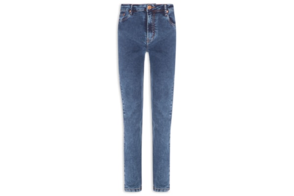 Calça Feminina Jeans Skinny Basic Midi - Azul