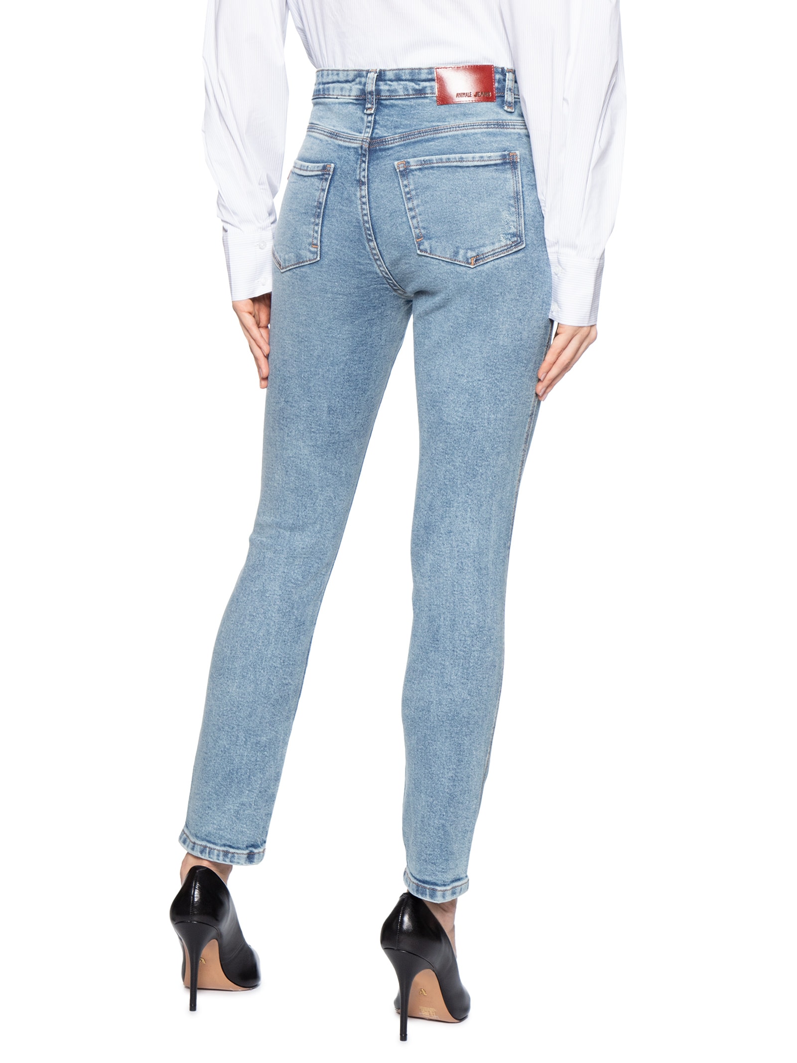 Calça Feminina Jeans Skinny Basic Midi Azul Animale Jeans