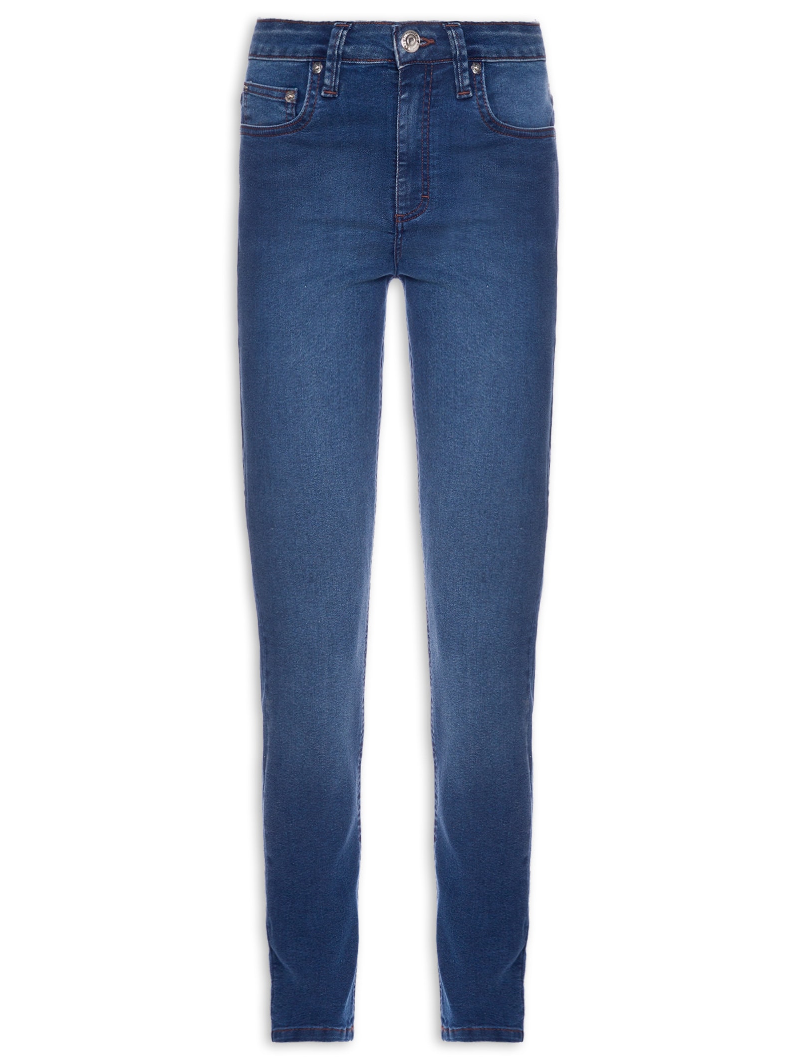 Calça Feminina Jeans Skinny Basic Midi Blue Inten Azul Animale Jeans