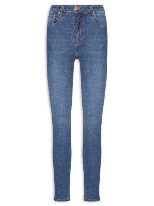 Calça Feminina Jeans Skinny Basic Midi Escuro – Azul