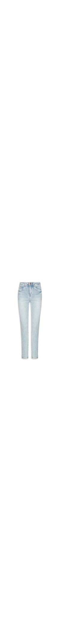 Calça Feminina Jeans Skinny Basic Midi Fenda - Azul