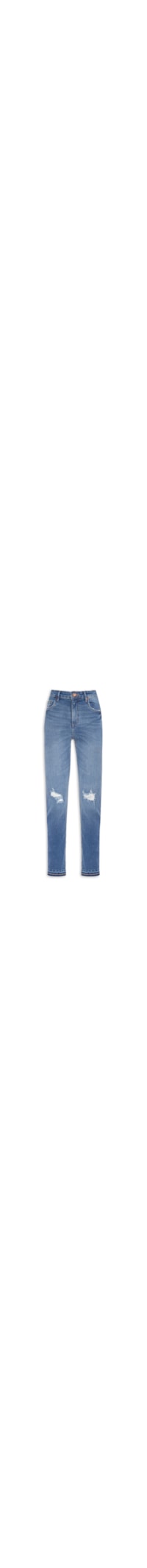 Calça Feminina Jeans Skinny High Rasgos - Azul