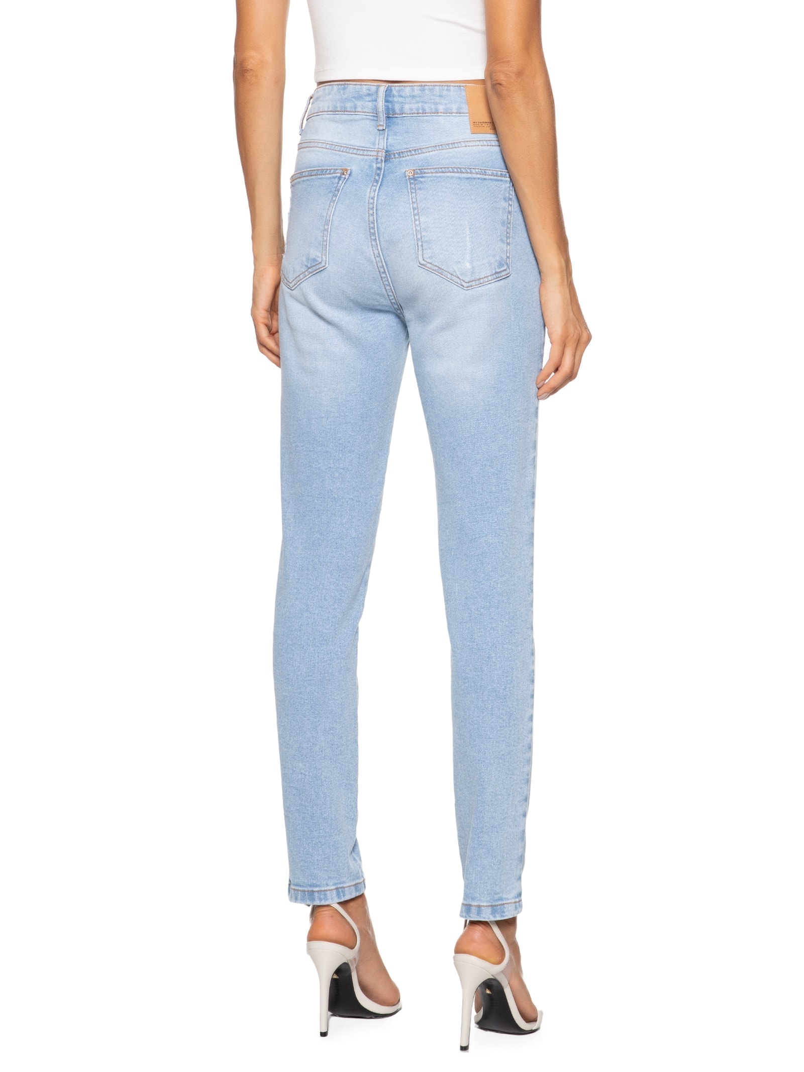Calça Feminina Jeans Skinny Super High Azul My Favorite Things