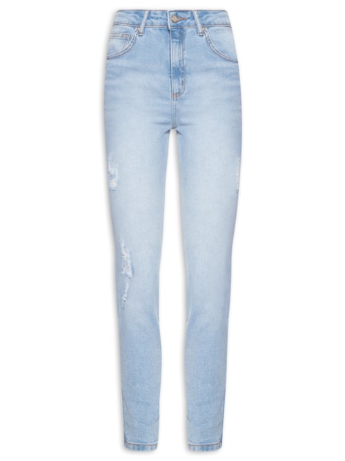 Calça Feminina Jeans Skinny Super High - Azul