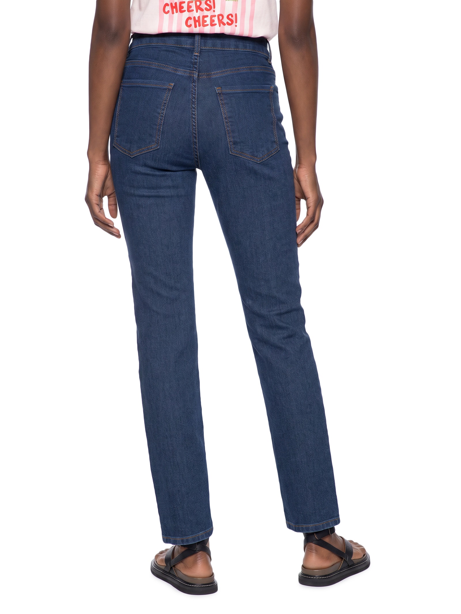 Calça Feminina Jeans Slim Cintura Média Azul Hering