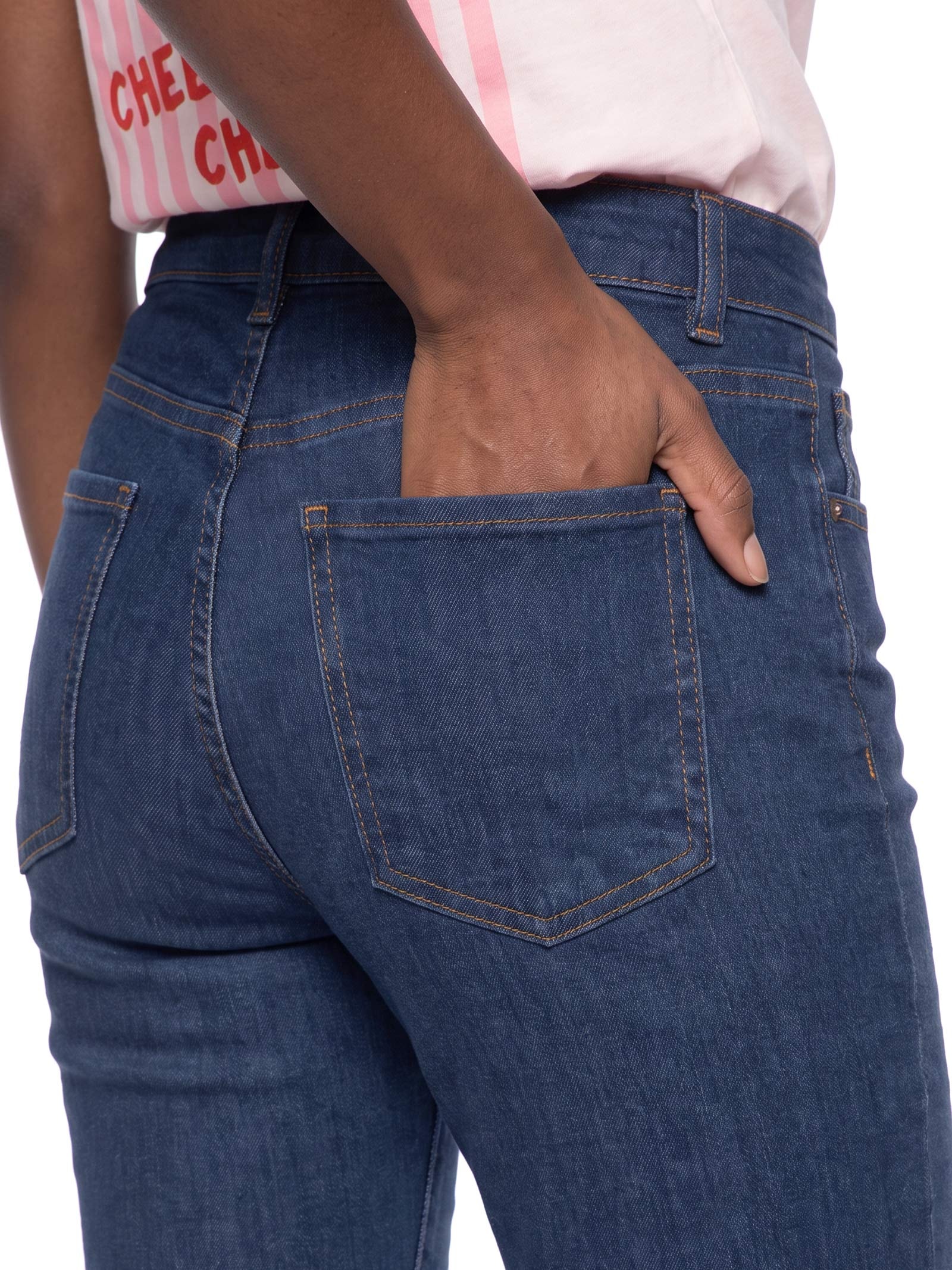 Calça Feminina Jeans Slim Cintura Média Azul Hering