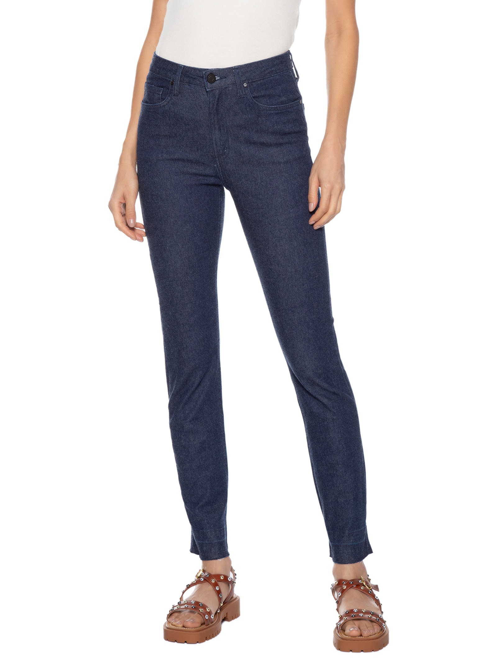 Calça Feminina Jeans Stellar Skinny Azul Canal